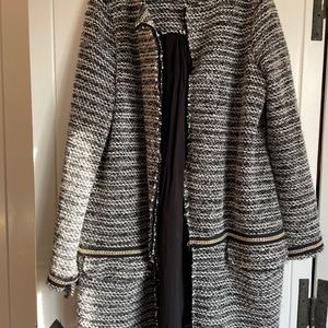 Zara knit black and white open blazer/cardigan
